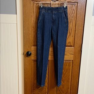Pilcro Dark Blue Flare & Wide Leg Jeans